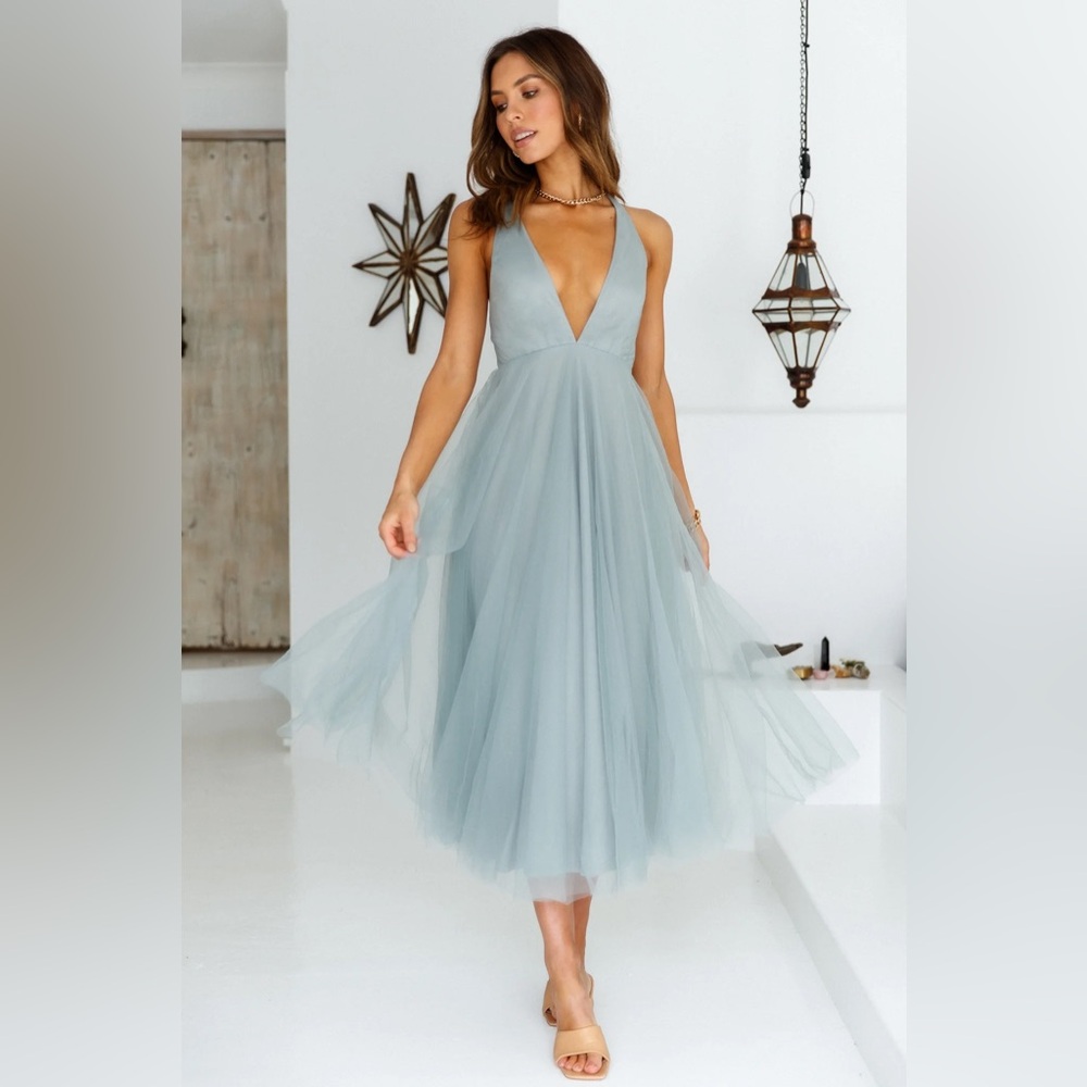 Hello Molly KISS THE GIRL MIDI DRESS SAGE